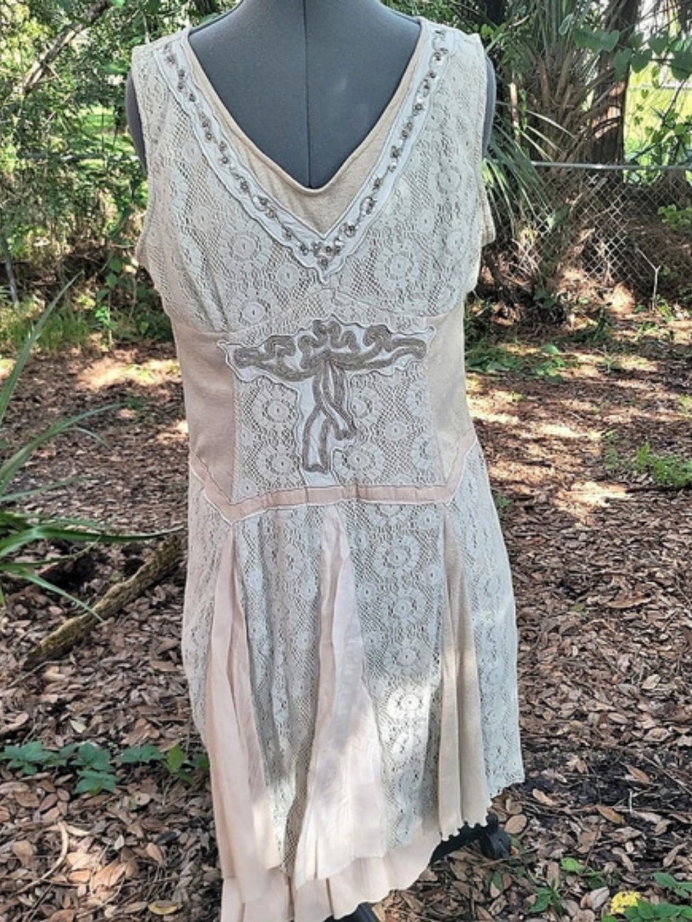 Vintage Chagall Lace Beaded Dress